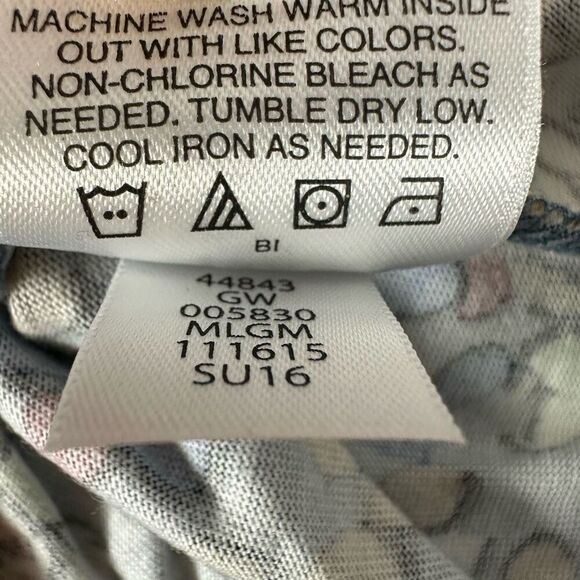 Hanna Andersson Flutter Sleeve Printed Blouse 130 / 8 - Picture 6 of 7